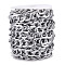 Aluminium Curb Chains, Unwelded, with Spool, Silver, 22x17x2mm, about 32.81 Feet(10m)/Roll