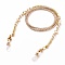 Eyeglasses Chains, Neck Strap for Eyeglasses, with Glass Seed Beads, Gemstones Beads, Alloy & Brass Beads, 304 Stainless Steel Lobster Claw Clasps and Rubber Loop Ends, Clear, 28.54 inch(72.5cm)