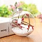 Transparent Plastic Fillable Ball Pendants Decorations, with Rattan inside, Christmas Tree Hanging Ornament, Clear, 80mm