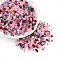 Frosted Glass Seed Beads, Inside Colours, Round, Mixed Color, 4x3mm, Hole: 1.2~1.5mm, about 7500pcs/pound