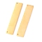 304 Stainless Steel Pendants, Laser Cut, Rectangle, Golden, 36x7x1.1mm, Hole: 1mm