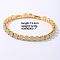 Hip-hop Brass Micro Cubic Zirconia Link Chain Bracelets for Men and Women, Azure, 7-5/8 inch(19.5cm)