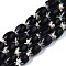 Handmade Millefiori Lampwork Beads Strands, Oval, Coconut Brown, 9~10x6~7mm, Hole: 0.8mm, about 40pcs/strand, 13.9 inch