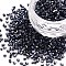 Glass Bugle Beads, Metallic Colours, Prussian Blue, 2.5~3x2mm, Hole: 0.9mm, about 15000pcs/pound