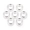 CCB Plastic Linking Rings, Ring, Silver Color Plated, 15x2~2.5mm, Hole: 10mm