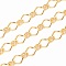 Iron Handmade Chains Figaro Chains Mother-Son Chains, Unwelded, Golden, with Spool, Mother link: 7x10mm, Son link: 4x6mm, 1.2mm thick, about 164.04 Feet(50m)/roll