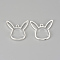 Alloy Open Back Bezel Pendants, For DIY UV Resin, Epoxy Resin, Pressed Flower Jewelry, Silver Color Plated, 31x33x3mm, Hole: 2mm
