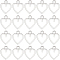 100Pcs Tibetan Style Alloy Charms, Hollow Heart Charms, Silver, 14x11.5x1.3mm, Hole: 1.6mm, 100pcs/set