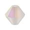 Preciosa® Crystal Beads, Czech Crystal, Bicone(451 69 302 Rondelle), 00030 20019 Crystal AB Matt, 6mm, Hole: 1mm