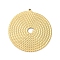 304 Stainless Steel Pendants, Golden, Flat Round, 37x35x2mm, Hole: 0.9mm