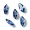Cubic Zirconia Cabochons, Point Back, Horse Eye, Royal Blue, 12x6x3mm