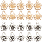 60Pcs 2 Colors Tibetan Style Alloy Pendants, Rose Charms, Antique Silver & Light Gold, 15.5x12x4mm, Hole: 2mm, 30pcs/color