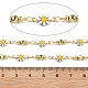 Латунные цепочки с цветочными звеньями KK-D368-04G-A-2