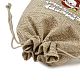 Рождественские упаковочные пакеты из мешковины с принтом ABAG-Q053-02B-07-4