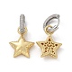 Серьга-кольцо из латуни с микропаве из кубического циркония EJEW-C057-01G-3
