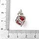 Латунь стекло кулоны KK-R226-03P-02-3
