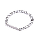 Устойчивые к потускнению браслеты figaro chain id из нержавеющей стали 304 BJEW-G631-05P-1