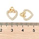Латунные микро проложить кубического циркония подвески KK-R219-04G-3