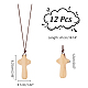 Украшения из подвесок в виде деревянного креста WOOD-WH0034-55B-2