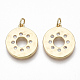 Латунные микропаве прозрачные подвески с фианитом KK-S356-009G-NF-1