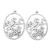 Латунные микропаве прозрачные подвески с фианитом KK-S356-552P-NF