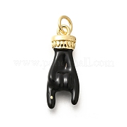 Подвески из латуни с эмалью в стойку KK-L225-028G-04