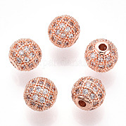 Стойки обшивки латунь кубического циркония бусы ZIRC-S001-8mm-A03