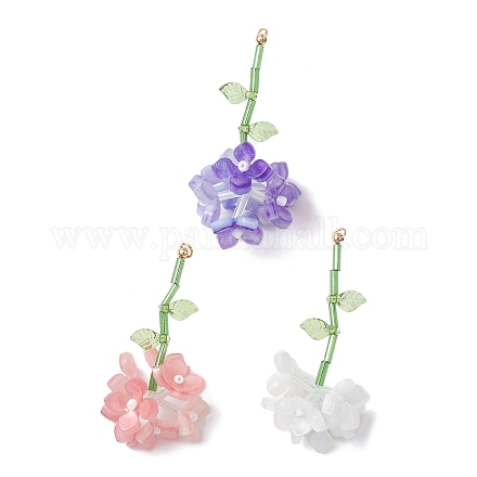 3 шт. подвески из смоляных цветов 3 цветов PALLOY-TA00251-1