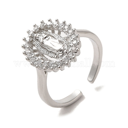 Открытые кольца из латуни RJEW-R141-02B-P-1