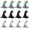 SUNNYCLUE 1 Box 60Pcs 3 Style Wizard Hat Charms Witch Hat Charm Halloween Imitation Black Magic Hats Charms Antique Silver Rainbow Gothic Miniature Hat Charms for DIY Making Charms Craft Home Decor