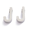 Tarnish Resistant 304 Stainless Steel Charms, Alphabet, Stainless Steel Color, Letter.J, 8x4.5x3mm, Hole: 1.8mm