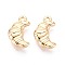 Alloy Pendants, Croissant, Golden, 16x10x4mm, Hole: 1.6mm