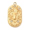 304 Stainless Steel Pendants, with Rhinestone, Oval with Constellation Charm, Real 18K Gold Plated, Libra, 25x13x3mm, Hole: 1.8mm