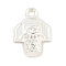Alloy Pendants, Basketball Hoop, Silver, 17x12x6mm, Hole: 1.6mm