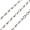 304 Stainless Steel Oval Link Chains, Soldered, Stainless Steel Color, 6.5x3.5~4.5x0.7~3.5mm