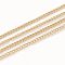 Soldered Brass Curb Chains, Cadmium Free & Nickel Free & Lead Free, with Spool, Real 18K Gold Plated, 1.8x1.3x0.4mm, about 98.42 Feet(30m)/roll