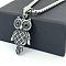 Punk Stainless Steel Owl Pendant Necklaces for Men, Stainless Steel Color