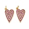 Brass Micro Pave Cubic Zirconia Pendants, Heart Charms, Cadmium Free & Lead Free, Rack Plating, Long-Lasting Plated, with Jump Ring, Real 18K Gold Plated, 21x12.5x2mm, Hole: 3.5mm