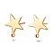 Brass Stud Earring Findings, for DIY Earring Making, with Loop, Star, Nickel Free, Real 18K Gold Plated, 15x13.5mm, Hole: 1mm, Pin: 0.6mm