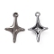 Rack Plating Alloy Pendants, Cadmium Free & Lead Free & Nickle Free, Star Charm, Gunmetal, 19x12x3mm, Hole: 1.4mm