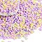Glass Seed Beads, Round Hole, Peanut, Lilac, 3.5x6x3.5mm, Hole: 0.8mm, about 4500pcs/pound
