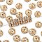 Brass Rhinestone Spacer Beads, Grade AAA, Wavy Edge, Nickel Free, Light Gold Metal Color, Rondelle, Crystal, 10x4mm, Hole: 2mm