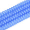 Imitation Jade Glass Beads, Rondelle, Royal Blue, 6~6.5x3mm, Hole: 1mm, about 103~118pcs/strand, 14.57~14.96 inch(37~38cm)