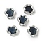 Glass Beads, Temperature Sensing Color Changing Beads, Flower, Clear, 13.5x13.5x5mm, Hole: 1.3mm