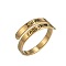 201 Stainless Steel Finger Rings, Word I am Enough, Golden, Inner Diameter: 20mm