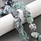 Natural Fluorite Beads Strands, Rough Raw Stone, Nuggets, 7~25x9~26x7~20mm, Hole: 0.8~1.2mm, about 10~18pcs/strand, 7.28''~7.87''(18.5~20cm)