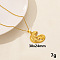 Stainless Steel Insect Gecko Pendant Necklace Unisex Jewelry