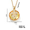 Vintage Sparkling Rhinestone Cross Virgin Pendant Necklaces, Brass Cable Chain Necklaces for Women, Golden, 15.75 inch(400mm)
