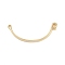 Brass Bracelet Bar Connector Links, Hook Bracelet Blanks, Hook Clasp Connectors, for Pearl Jewelry Supplies, Cadmium Free & Nickel Free & Lead Free, Real 18K Gold Plated, 58.5x24x4mm, Hole: 3mm
