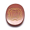 Natural Red Jasper Cabochons, Oval with Chakra Pattern, 43~46x33~36x6~7mm